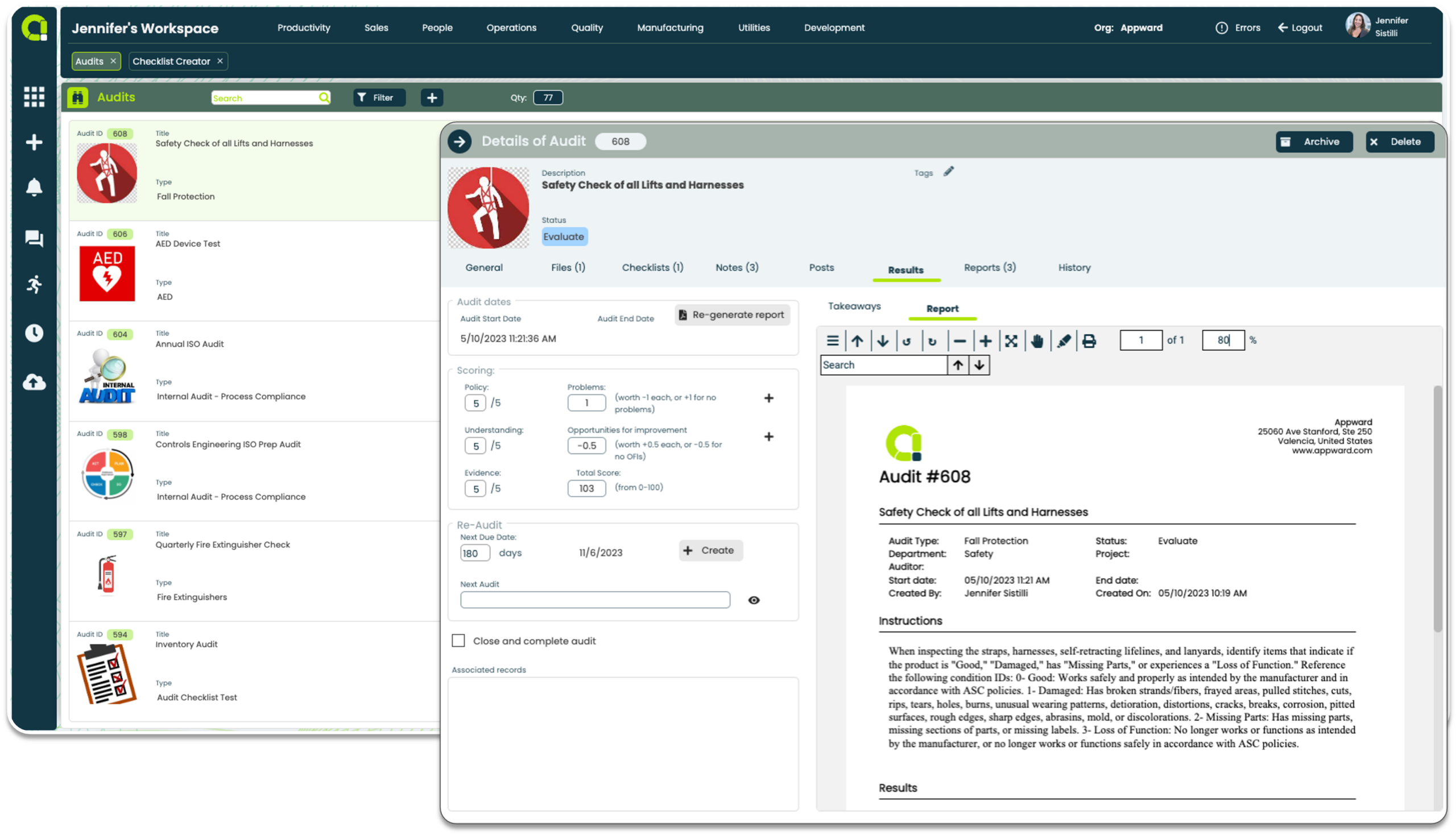 Audits Products Appward