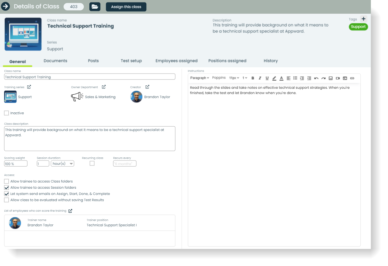 Getting Started with Training Director - KnowledgeBase - Appward