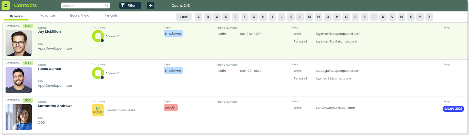 Getting Started with Contacts - KnowledgeBase - Appward