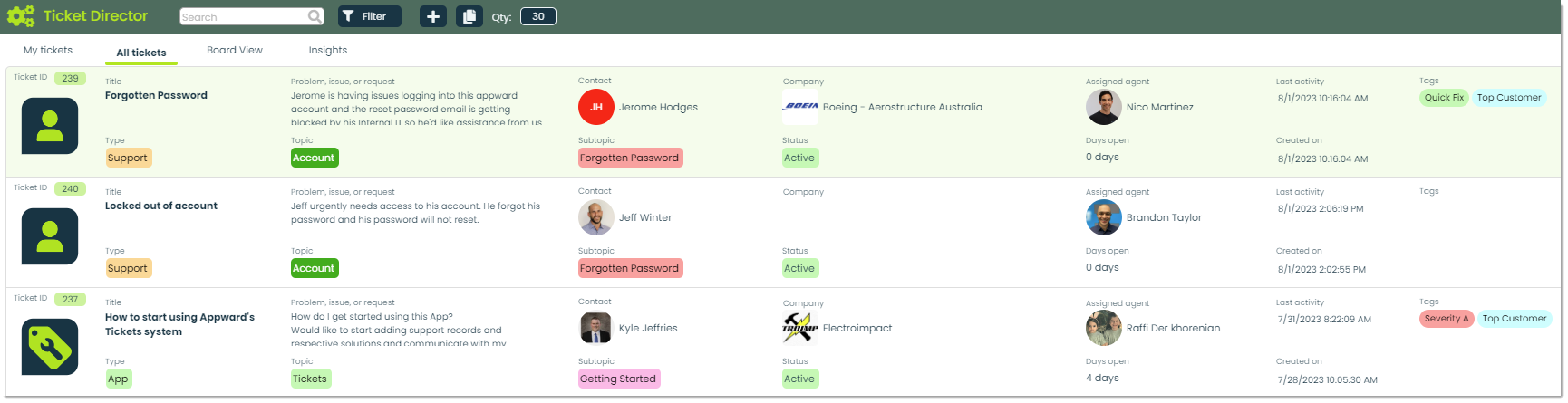 Getting Started with Ticket Director - KnowledgeBase - Appward