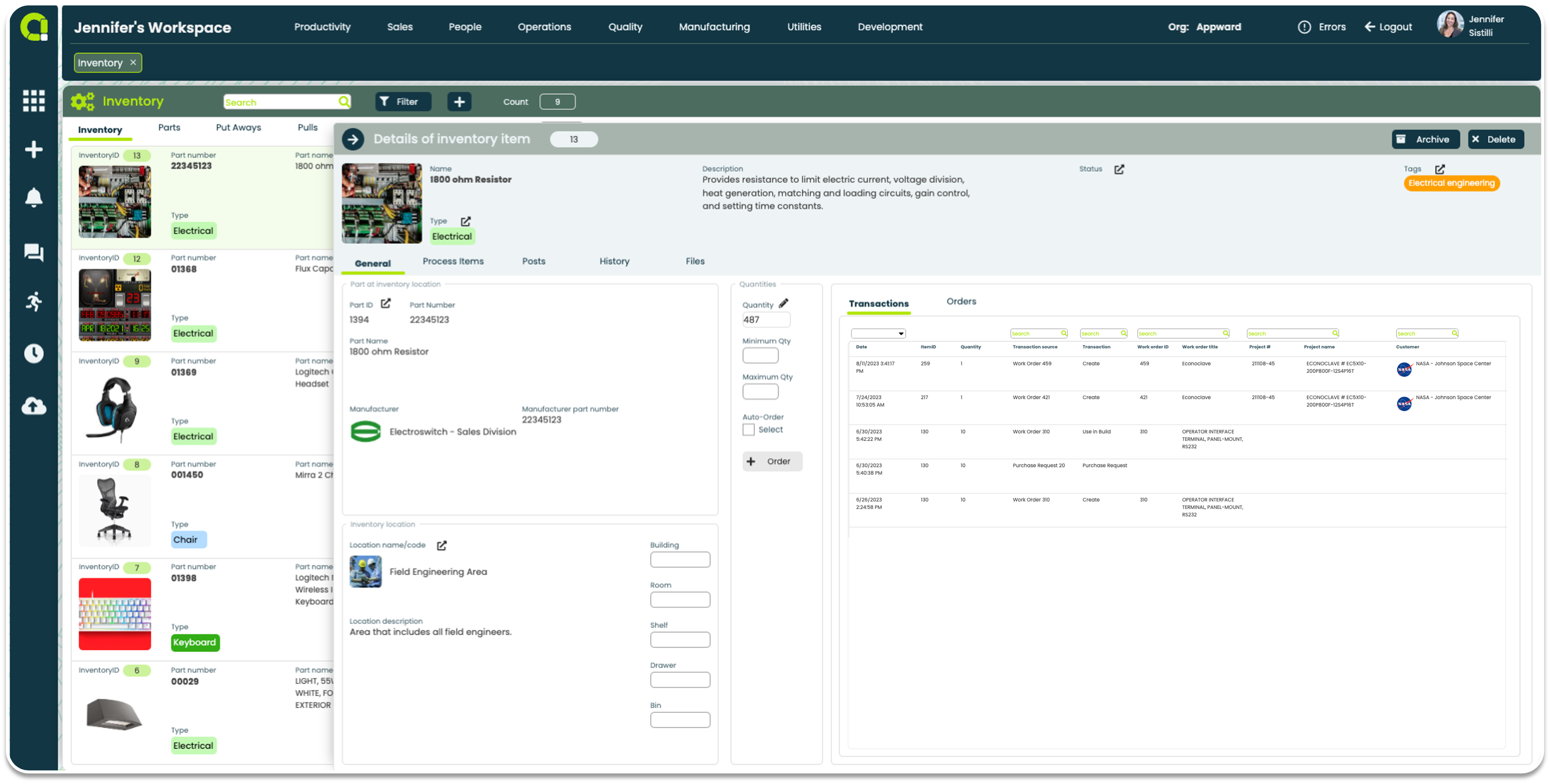 Appward Manufacturing Inventory Software Inventory