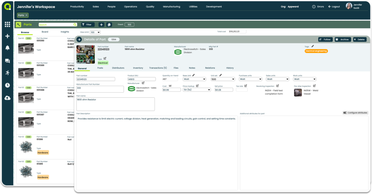 Manufacturing Inventory Software - Appward