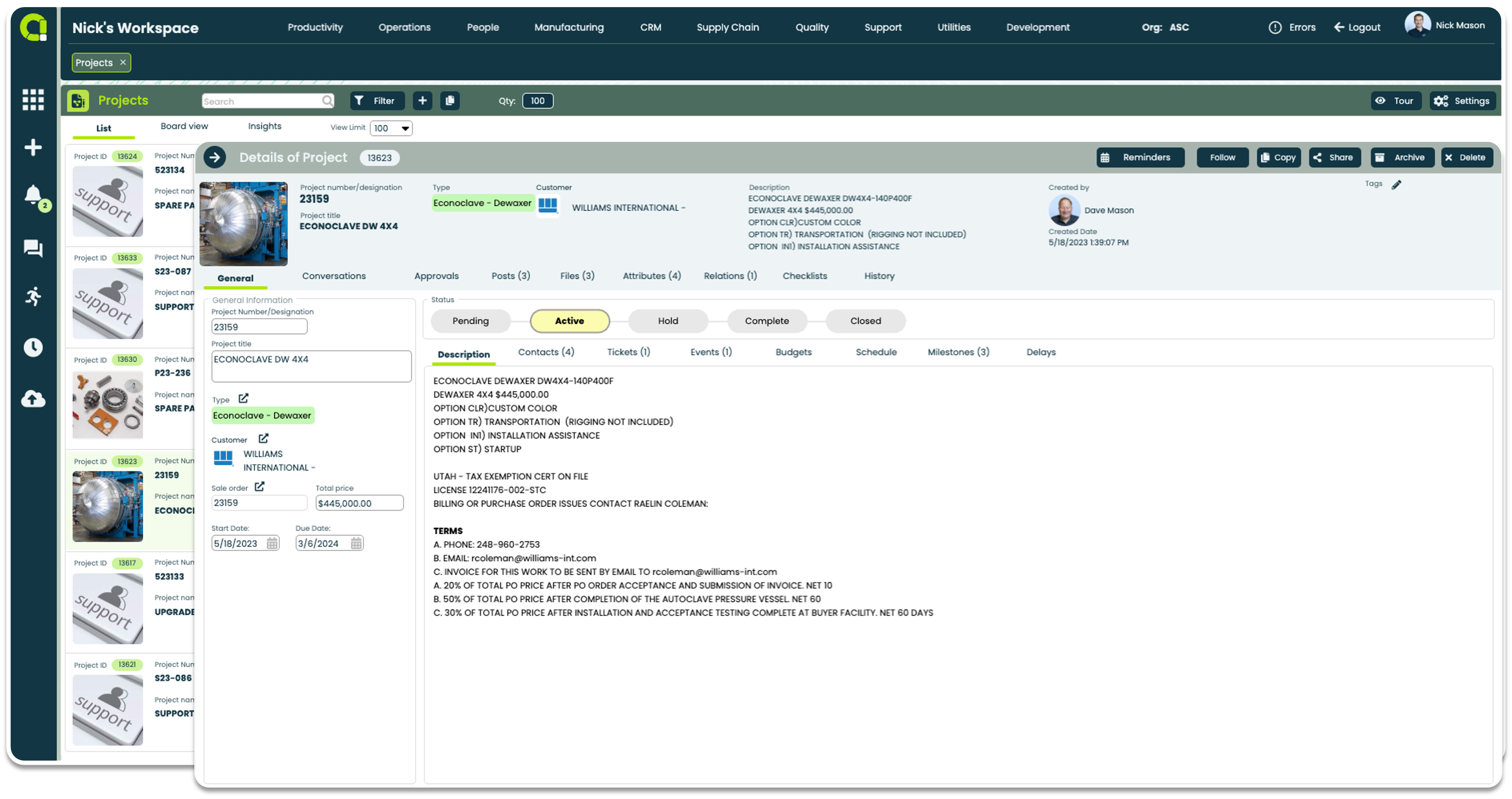 Appward Manufacturing Inventory Software Projects