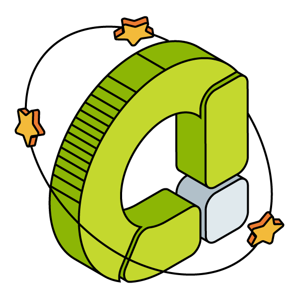 Appward logo in 3D with Stars